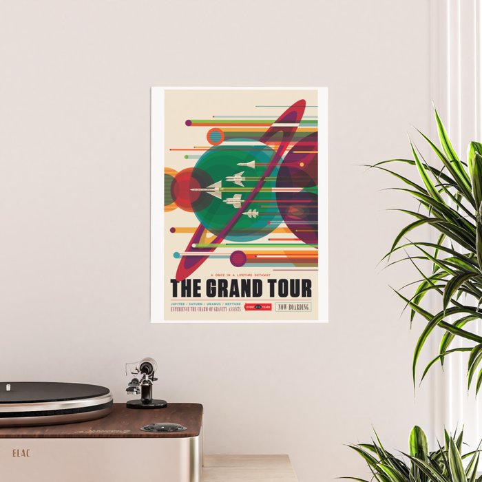 Nasa Retro Space Travel Poster The Grand Tour Poster By Vintage Wall Art Society6
