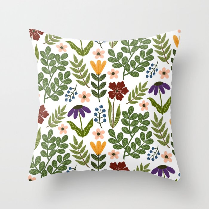 lost in flower garden Throw Pillow by srswtstudio Society6