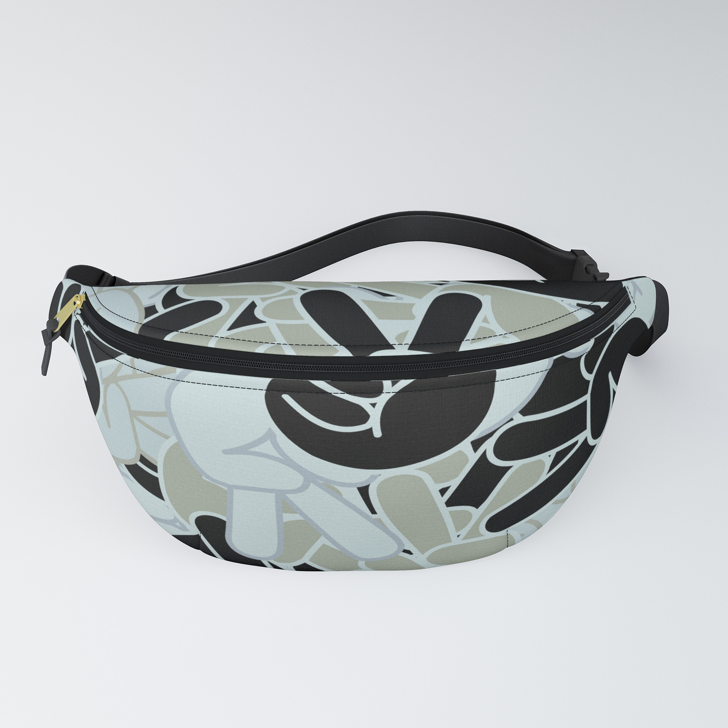 grey camo fanny pack
