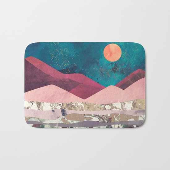 Magenta Mountain Bath Mat