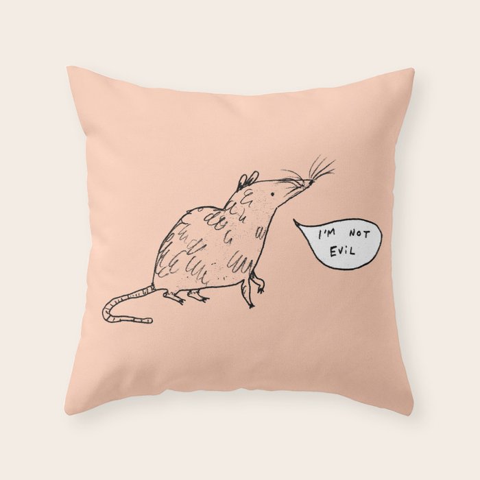 Rats Aren't Evil Throw Pillow by Sophie Corrigan Society6