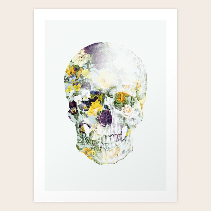 Skull Bouquet B Art Print by Vertigo Artography | Society6