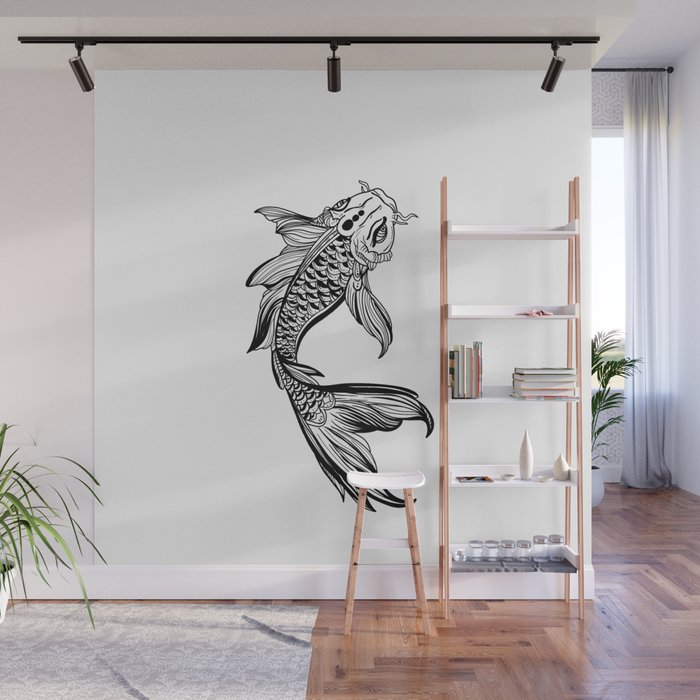Koi Fish Wall Mural by ValentinaDesign Society6