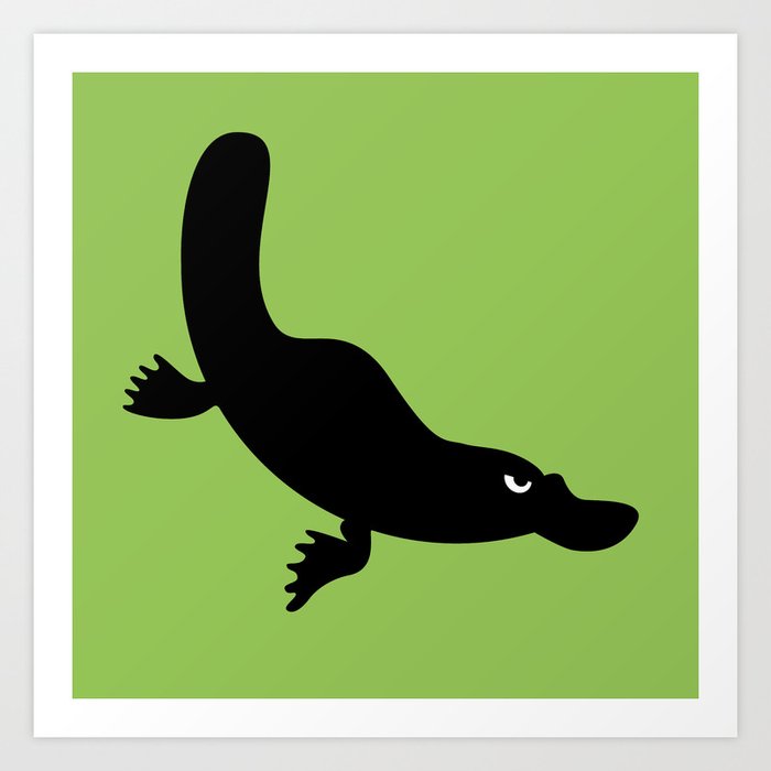 Angry Animals - Platypus Art Print by VrijFormaat | Society6