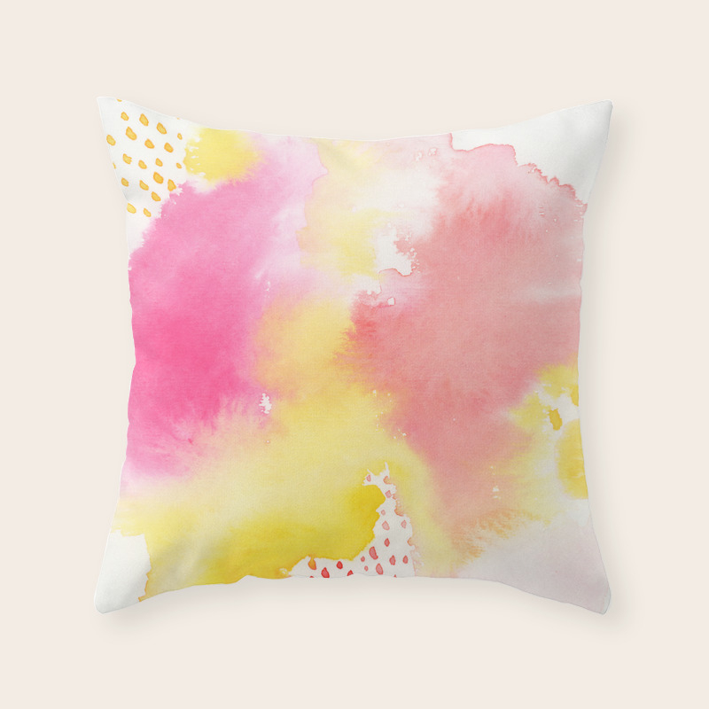 Watercolour Abstract (Pink + Yellow 