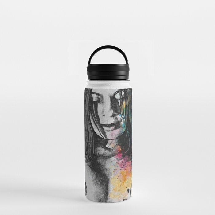 Paint a Vulgar Picture female nude erotic portrait Water Bottle by