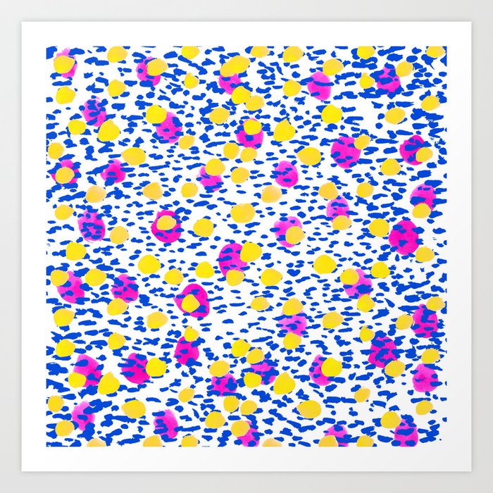 Polka Dot Blue Art Print by Amy Sia | Society6