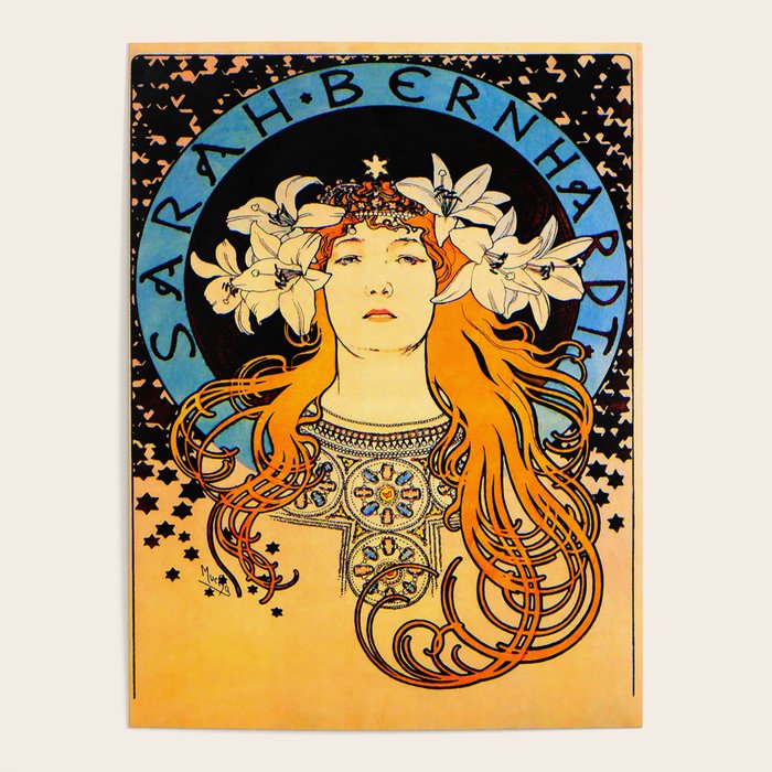 Alphonse Mucha Sarah Bernhardt Poster By Alexandra Arts Society6