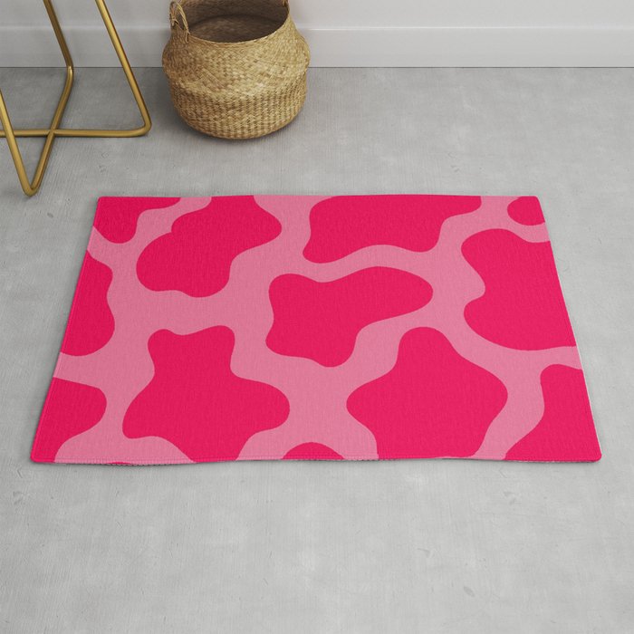 Cute Pink Cow Print Rug by Aesthetics by Shan Boujee Society6