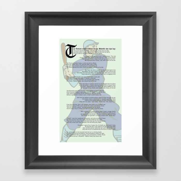 Casey At The Bat Framed Art Print By Studiofibonacci Society6