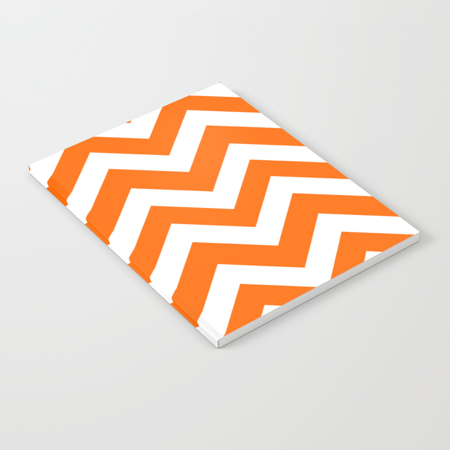 Orange Color Zigzag Chevron Pattern Notebook By Makeitcolorful Society6