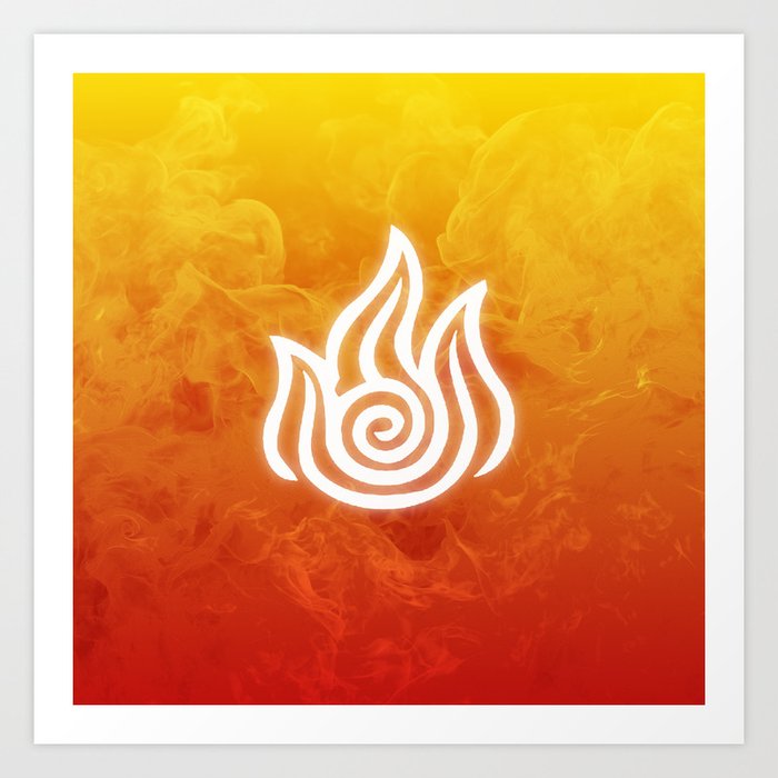 Avatar Fire Bending Element Symbol Art Print by SeguinM | Society6
