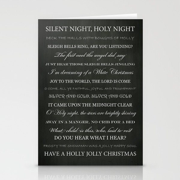 Christmas Songs Stationery Cards by inspiredarts | Society6