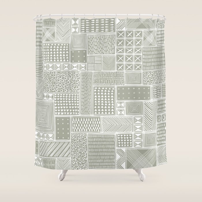 African Sand Tribal Mud Cloth Shower Curtain by Markéta Stengl Society6
