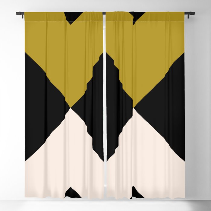 Minimal X Dark Olive Blackout Curtain by Caitlin Workman | Society6