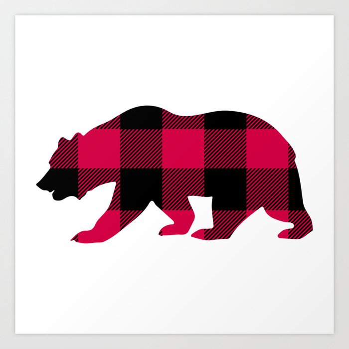buffalo plaid teddy bear