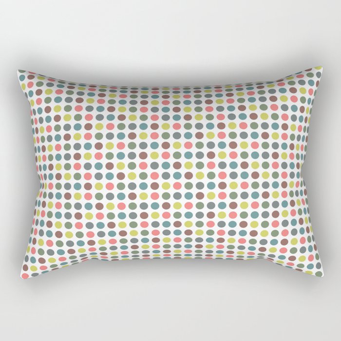 Society6 Rectangular pillow Retro polka dots by ARTbyJWP