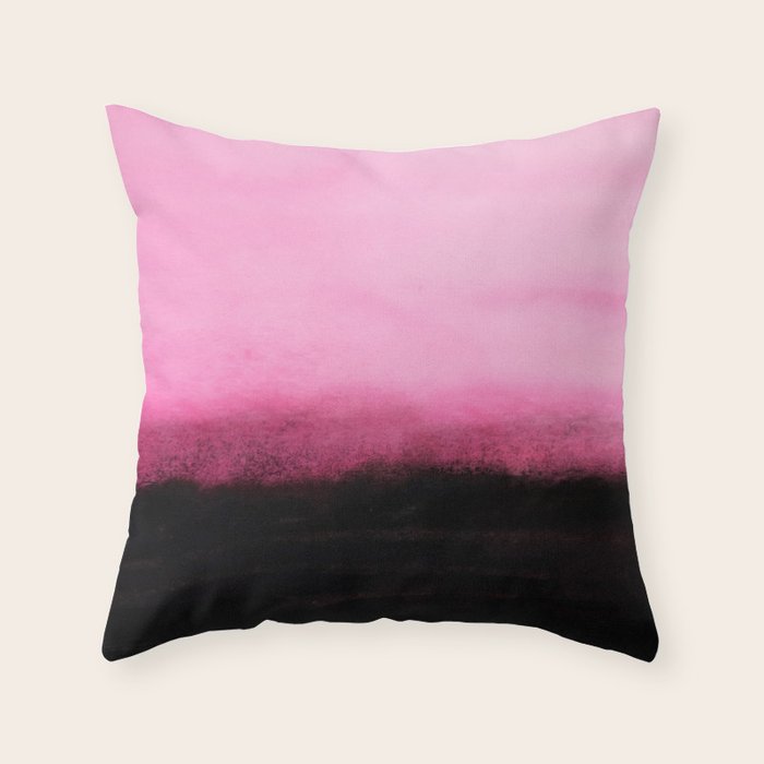 Black and Pink Throw Pillow by Jenna Davis Designs Society6
