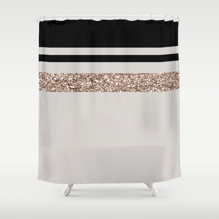 Taupe rose gold glam Shower Curtain by marbleco Society6