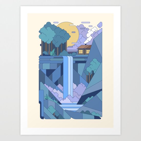 La cabane du trappeur Art Print by lsnrworks | Society6