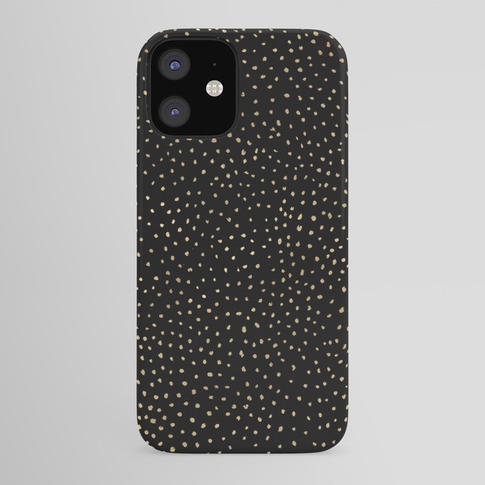 Dotted Gold & Black iPhone Case by caitlinworkman Society6