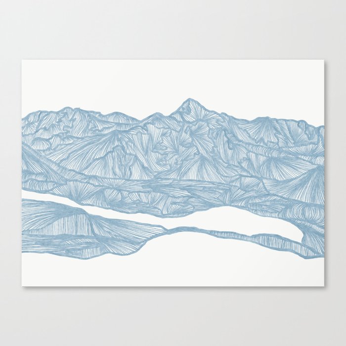 Mountain Line Drawing Canvas Print By Sophiagraefdesigns Society6