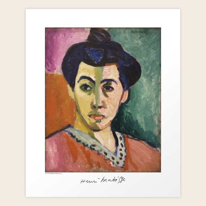 Portrait of Madame Matisse (The Green Stripe) by Henri Matisse Art
