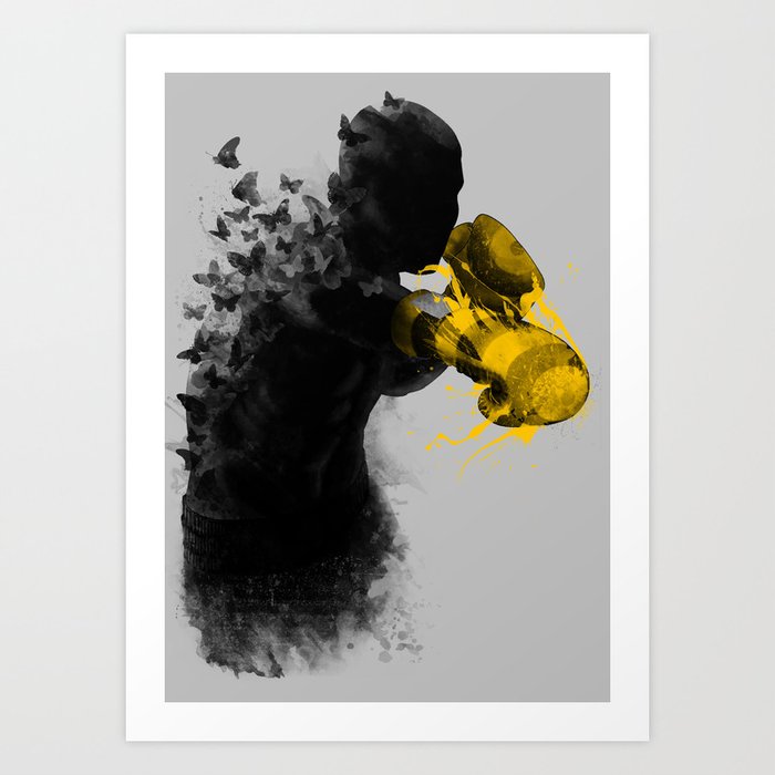 Float Like Butterflies Sting Like A Bee Art Print By Rejagalu Society6