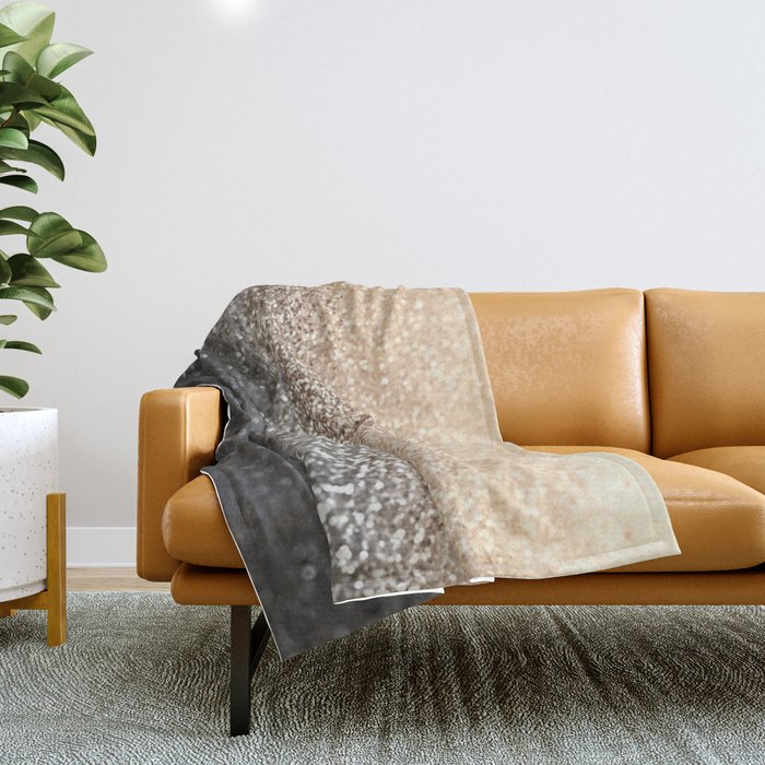 GOLD BLACK Throw Blanket by Monika Strigel Society6