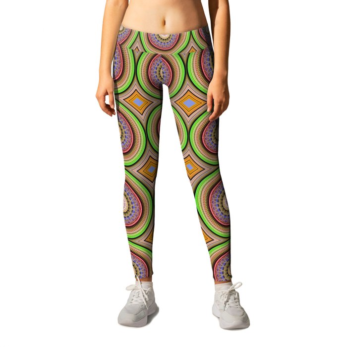 Multi colors patterns mandala Leggings by thea walstra | Society6