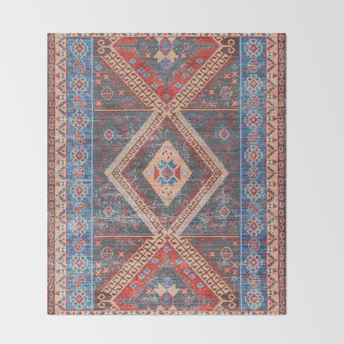 N19 Boho Moroccan Oriental Artwork For Rustic And Farmhouse Styles Throw Blanket By Arteresting Society6