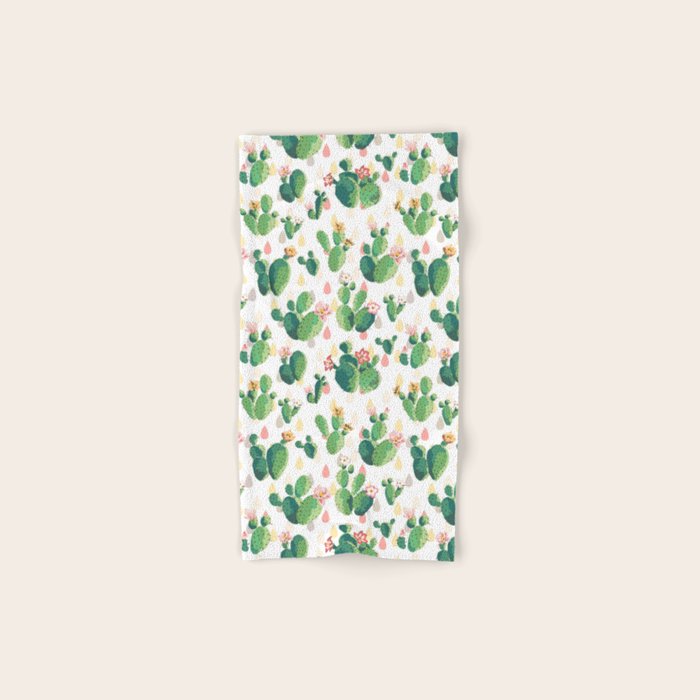 Cactus pattern Hand & Bath Towel by CatyArte Society6