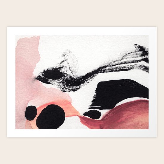 Blush Abstract Art Art Print by PrintsProject Society6