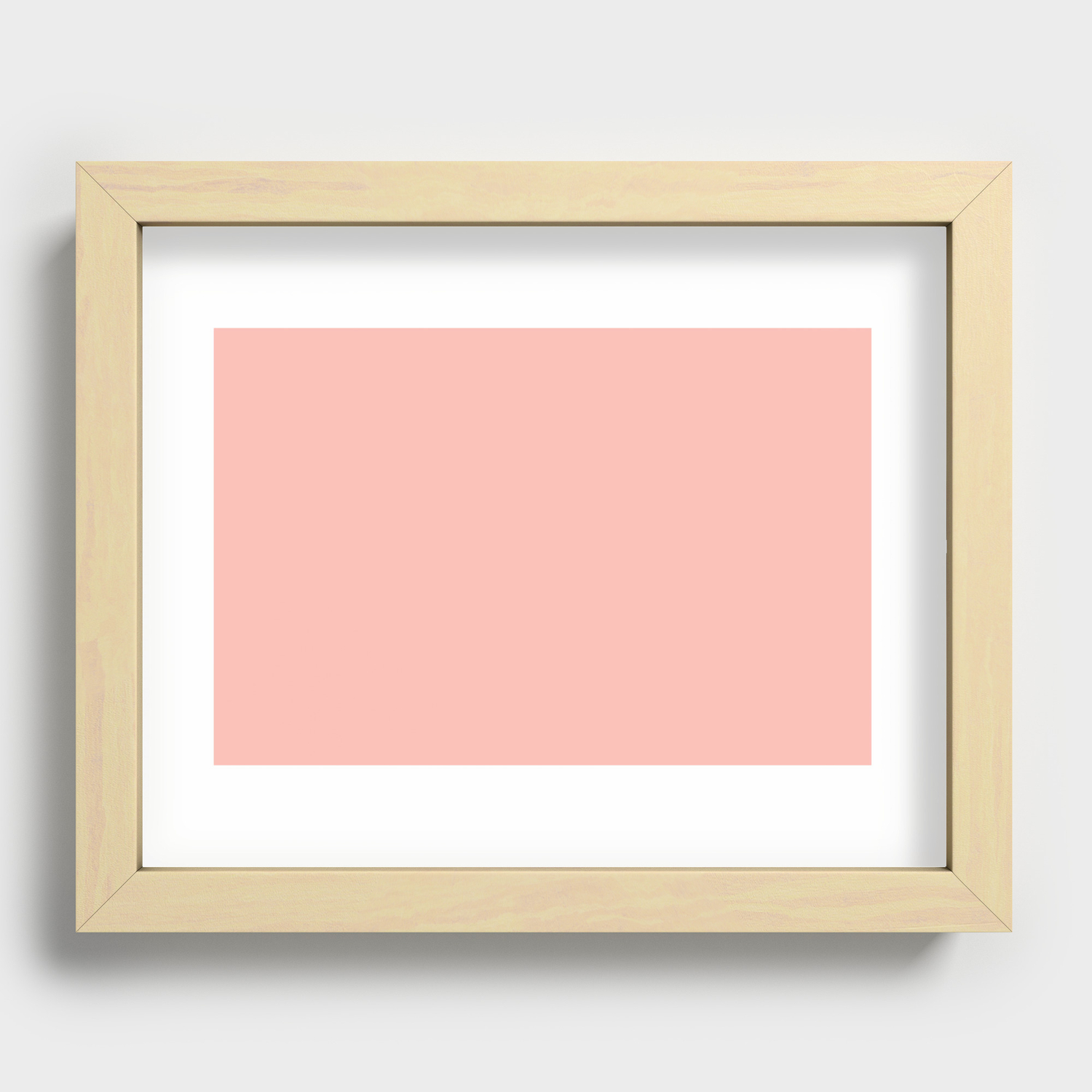 From The Crayon Box – Melon Pink - Pastel Pink Solid Color Recessed Framed  Print by Simply_Solid_Colors | Society6