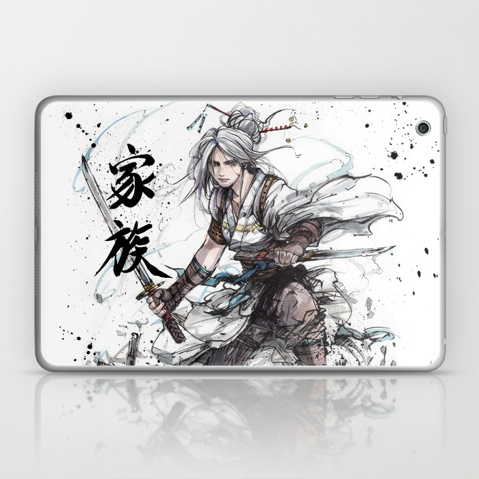Samurai Girl With Japanese Calligraphy Family Ciri Parody Laptop Ipad Skin By Mycks Society6 Samurai Girl With Japanese Calligraphy Family Ciri Parody Laptop Ipad Skin By Mycks Society6