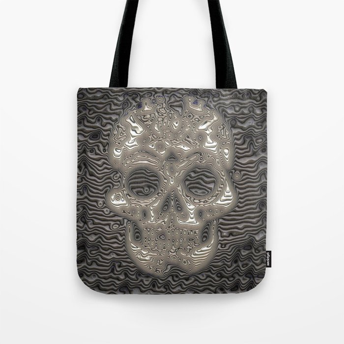 Stunning ribbed Skull Tote Bag by MehrFarbeimLeben | Society6