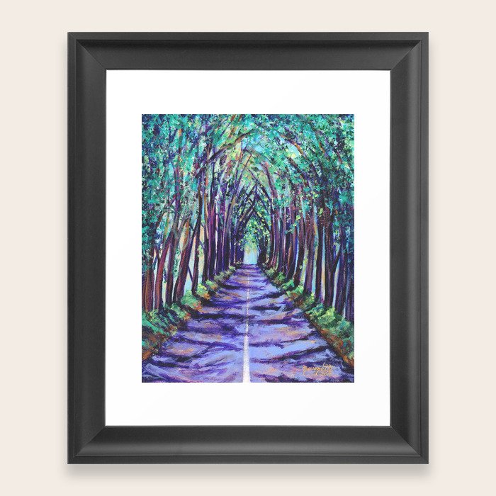 Kauai Tree Tunnel Framed Art Print by Taboniar Society6