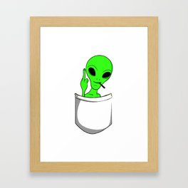 Smoking Alien Framed Art Prints For Any Decor Style Society6