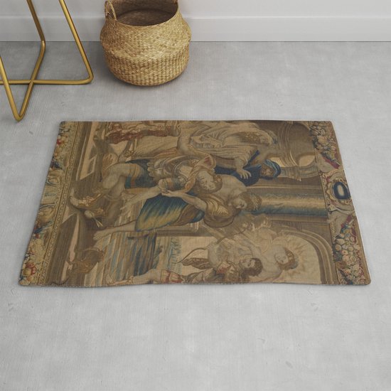 The Death Of Achilles Rug By Tapestryshoppe Society6