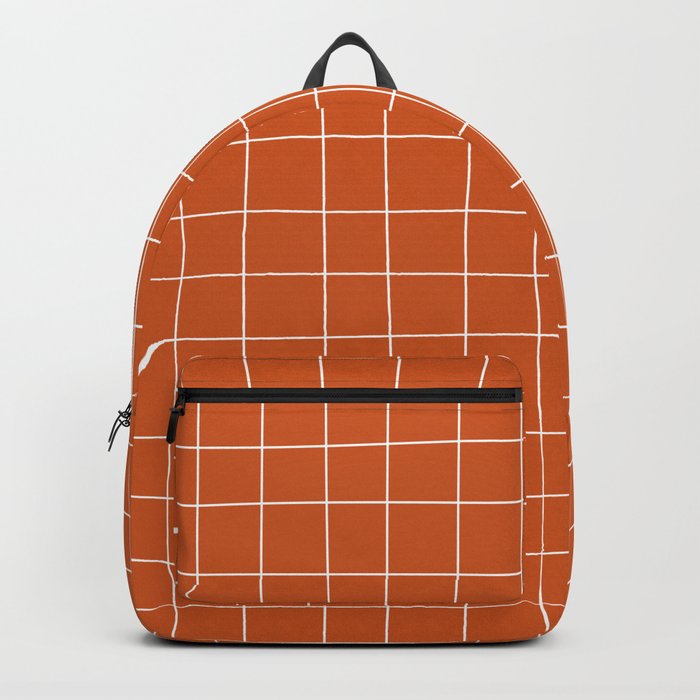 Hand Drawn Grid Pumpkin Spice Backpack by sleepingwithghosts | Society6