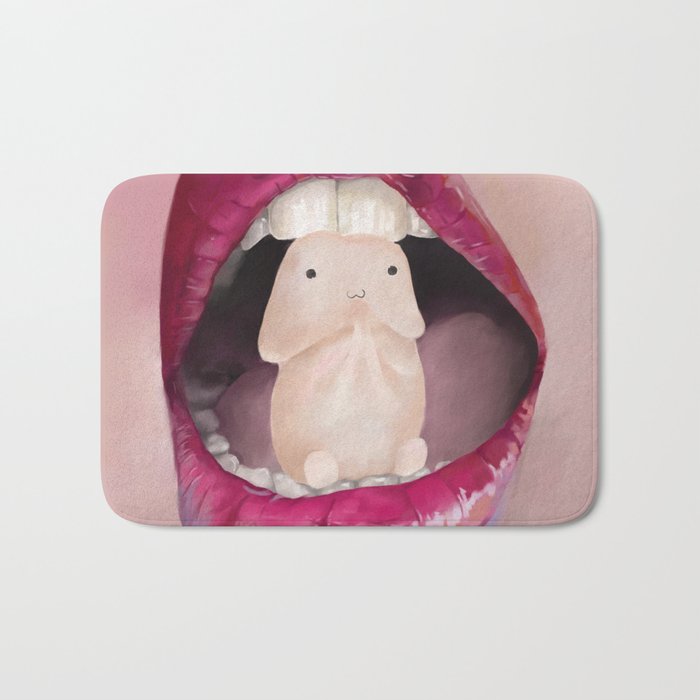 Squishy Toy Penis In Mouth Bath Mat By Elasteel Society6