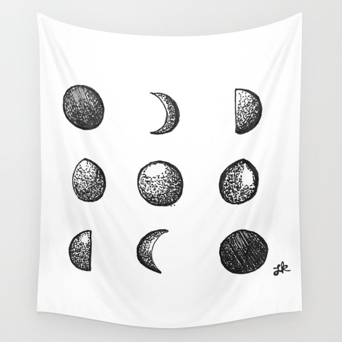 Phases of the Moon // Lunar Cycle Wall Tapestry by misslaurenkyle 