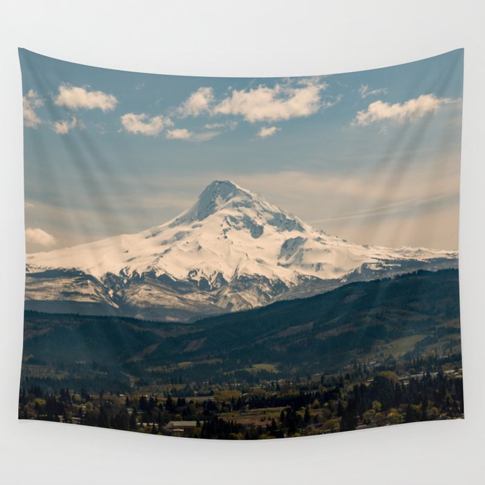 Mountain Valley Pacific Northwest - Nature Photography Wall Tapestry by Nature Magick Cascadia 