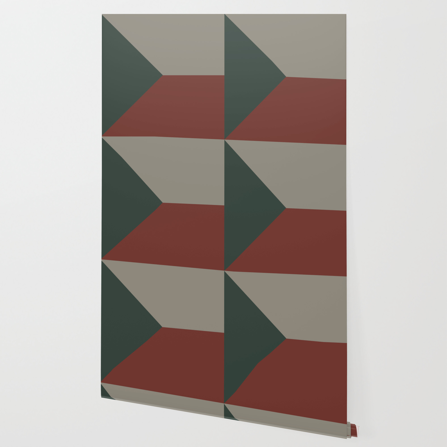 Green Red Grey Abstract Minimal Geometric Art Wallpaper By Koovox Society6