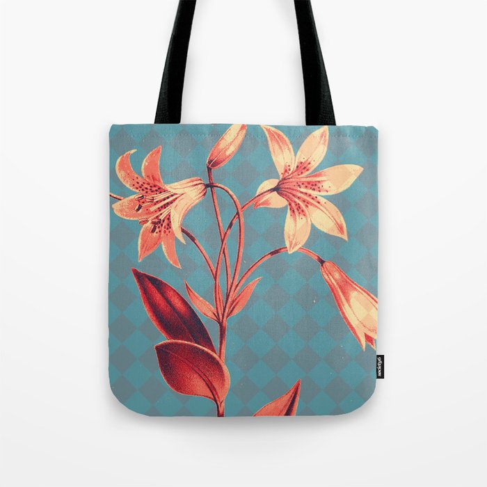 Floral Study on Turquoise Tote Bag by Connie Goldman | Society6