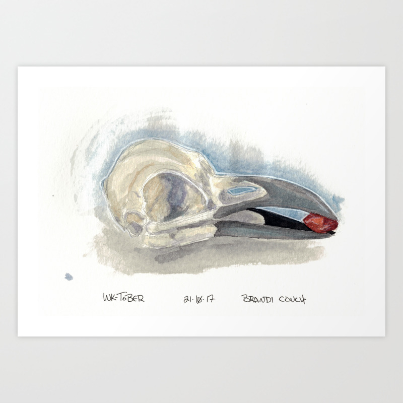 Crow Skull Garnet Art Print By Lunarius Society6 Crow Skull Garnet Art Print By Lunarius Society6
