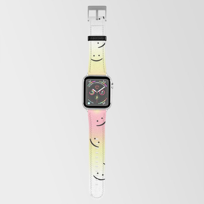 Mixed Emotions Happy and Sad ASCII Text Emoticon Emoji Pattern Apple Watch Band by Ocean And