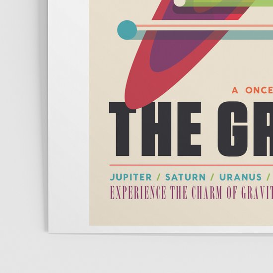 Nasa Retro Space Travel Poster The Grand Tour Poster By Vintage Wall Art Society6