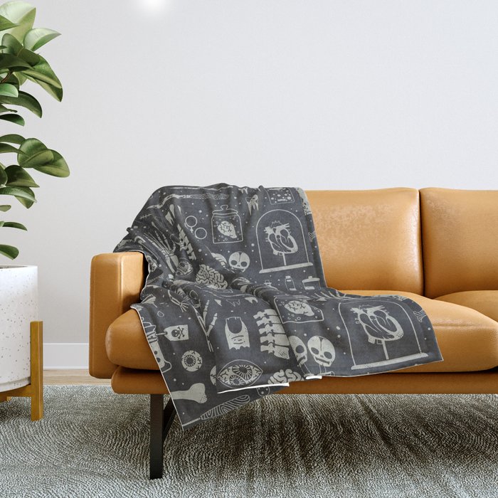 Oddities Xray Throw Blanket by Camille Chew Society6