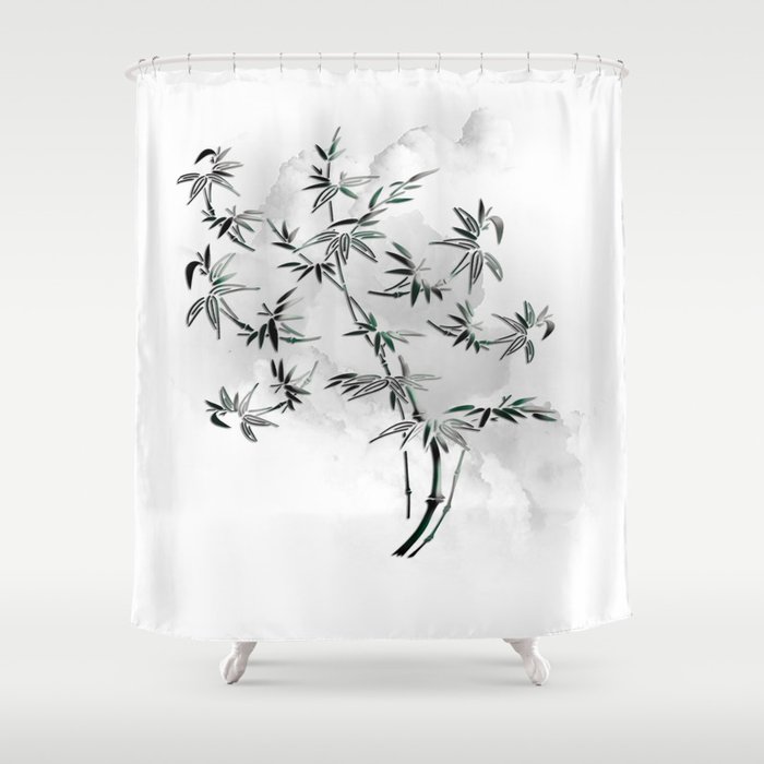 Bamboo Branch Shower Curtain By, Branch Shower Curtain
